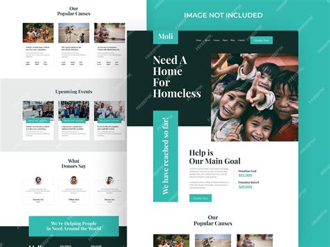 non profit landing pages